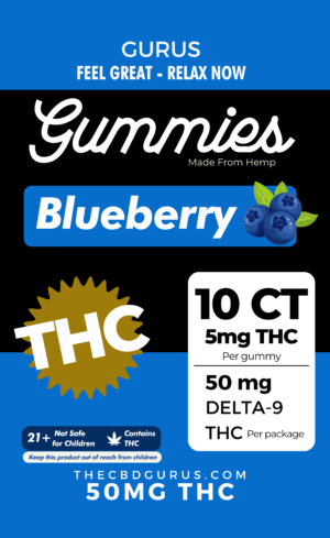 Full Spectrum Gummies Delta 9 THC (10)ct - Blueberry - 3.0