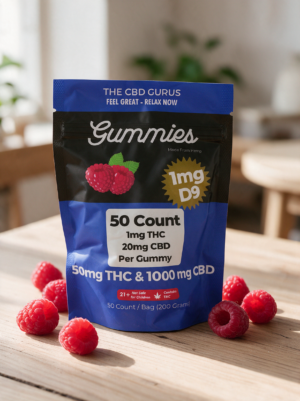 Full Spectrum 1mg D9 THC Gummies (50 Count)