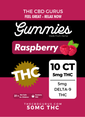 Full Spectrum Gummies Delta 9 THC (10)ct - 5 Flavors Available! - rasp