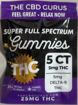 10 - Super Full Spectrum Delta 9 5mg Gummies - Various Size Packages