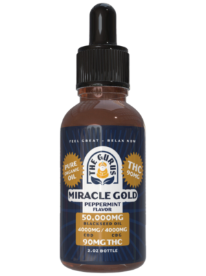 Miracle Gold 50,000mg THC Infused Black Seed Oil Double Size