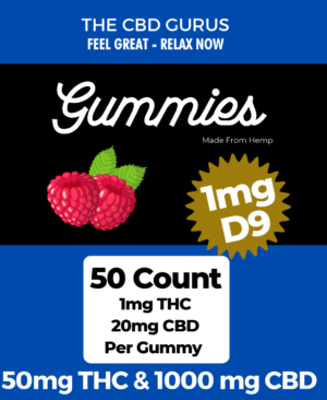 Full Spec 1mg D9 THC Gummies (50 Count)